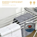 Silver Electric Heated Clothes Dryer with Extendable Wings