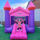 Kids' Inflatable Bounce Castle Trampoline Slide Set - Blue