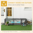 150cm Long Cat Tunnel, Indoor/Outdoor Play Tunnel for Cats - Grey