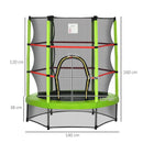 Green Kids Trampoline with Enclosure Net - 5.2FT Indoor Bouncer for Ages 3-6