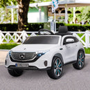 White 12V Kids Electric Ride On Car with Remote Control - Music, Lights, Bluetooth