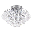 Silver Crystal Droplets Ceiling Light 30x30cm