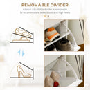 White Shoe Storage Cabinet with 2 Flip Drawers - Organiser for 12 Pairs