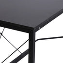 Black L-Shaped Corner Desk for Home Office, Space-Saving Workstation, 150x150x76cm