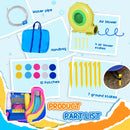 5-in-1 Multicoloured Bouncy Castle Set with Blower - Ages 3-8