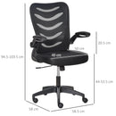Black Mesh Office Chair with Lumbar Support & Adjustable Height