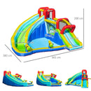 Kids 5-in-1 Inflatable Water Slide Bounce House - Blue