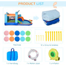 Narwhal Blue Kids Inflatable Bouncy Castle Set