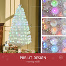 5ft White Fiber Optic LED Christmas Tree - Holiday Home Xmas Decor