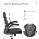 Black Mesh Office Chair with Lumbar Support & Adjustable Height