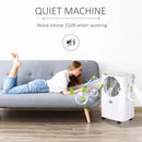 Compact 10L/Day Dehumidifier with Timer & Humidity Display - White