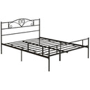 Metal King Size Bed Frame with Storage, Black
