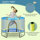 Blue 55" Kids Trampoline with Safety Net - Ages 1-6
