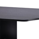 Modern Black and White Computer Desk with Drawers and Storage Shelves