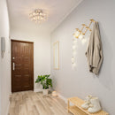 Silver Crystal Droplets Ceiling Light 30x30cm