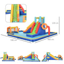 6-in-1 Kids Inflatable Play Center - Blue