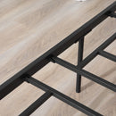 Black Metal King Bed Frame with Storage Space