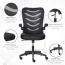 Black Mesh Office Chair with Lumbar Support & Adjustable Height