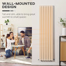 White Vertical Designer Radiator - 456 x 1800 mm Double Panel Wall Heater