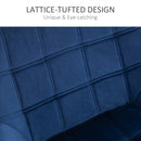Blue Modern Armchair Set with Wide Arms and Slanted Back