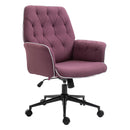 Purple Spandex Office Chair with Adjustable Height and Armrest