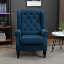 Blue Retro Wingback Accent Chair for Living Room and Bedroom