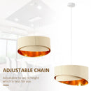 Black Modern Chandelier with Adjustable Chain and Bevel Lampshade