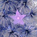 5FT Pre-Lit White Blue Fibre Optic Christmas Tree with LED Lights