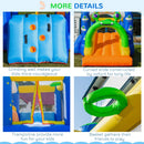 Alien-Style Kids Inflatable Bounce House Set - Green