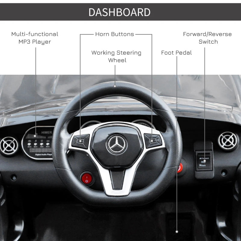 Black Mercedes Benz GLA 6V Kids Electric Ride On Car with Remote Control