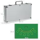 300-Piece Poker Chips Set with Mat, Cards, Dealer & Dices - Red