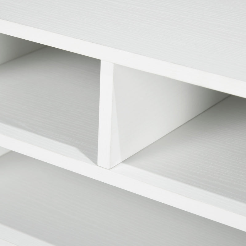 White 3-Compartment Printer Storage Cabinet