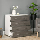 Grey 4-Drawer Storage Dresser for Bedroom and Living Room
