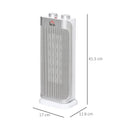 White Ceramic Oscillating Space Heater - 1000W/2000W, Home & Office