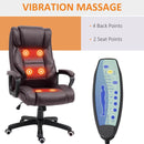 Brown High Back Executive Office Chair with Vibration Massage