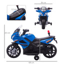 Blue Kids Electric Pedal Motorcycle Toy 6V Battery 18-48 months