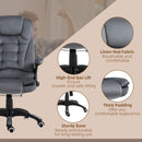 Grey Heated Massage Recliner Chair with 6 Massage Points