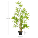 Green Artificial Bamboo Trees Set - Indoor/Outdoor Decor