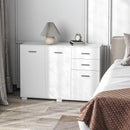 White Modern Sideboard with Drawers and Doors