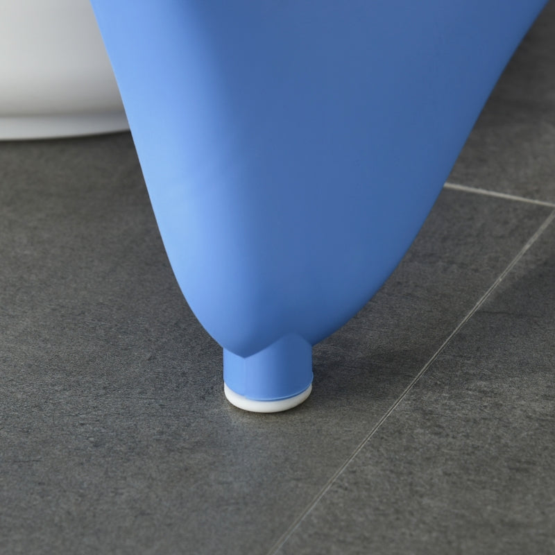 Blue Foldable Baby Bathtub Set with Thermostatic Water Plug