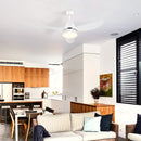 White Reversible Ceiling Fan with Light and Remote Control