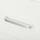 White L-Shaped Computer Desk with Storage Shelf and Drawer