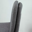 Grey Swivel Fabric Bar Stools Set of 2 - Adjustable Counter Height Chairs with Backrest and Footrest