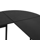 Black L-Shaped Computer Desk - Minimalist Home Office Workstation