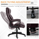 Brown High Back Executive Office Chair with Vibration Massage