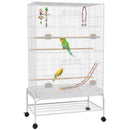 White Bird Cage Set for Canaries & Finches