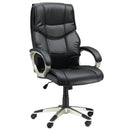 Black High Back Faux Leather Office Chair with Rocking Function