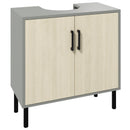 Natural Bathroom Under Sink Storage Cabinet, Double Doors, 60x30x60cm