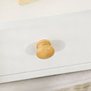 White Square Bedside Table Set with Drawer and Shelf