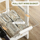 3 Piece Breakfast Bar Table Set with Storage - Natural & White